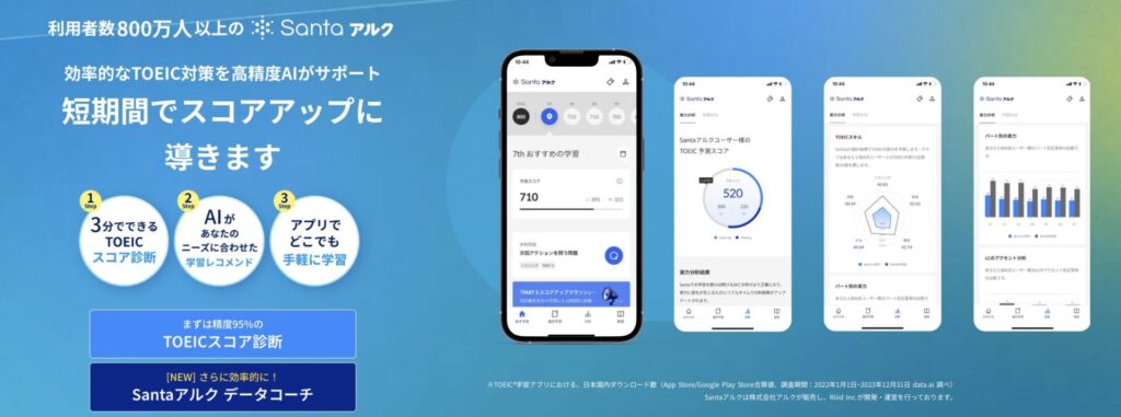 Santaアルクの公式サイト画像